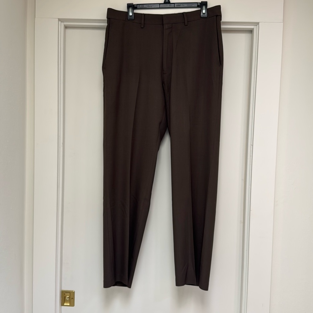 Haggar Premium Comfort Men’s Brown Slacks Size 34x3-